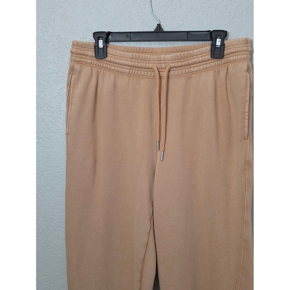 Aerie Joggers Size M Tan High Waisted Fleece Sweatpants Drawstring - Picture 4 of 10